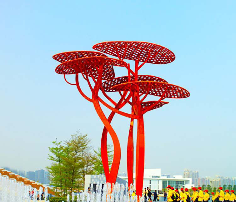 不锈钢公园镂空树图片
