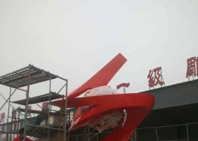 不锈钢烤漆展望未来抽象雕塑