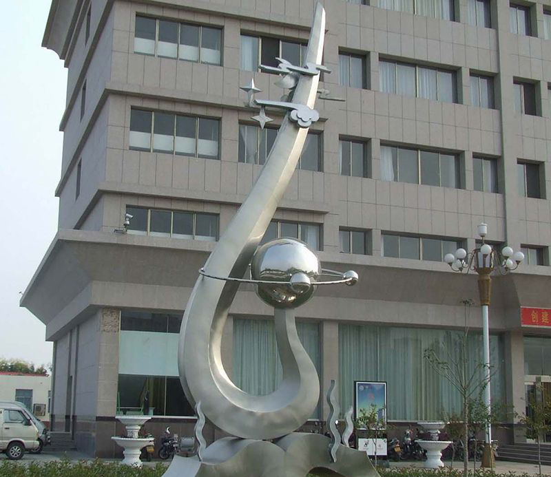 不锈钢日月星辰小区景观雕塑图片