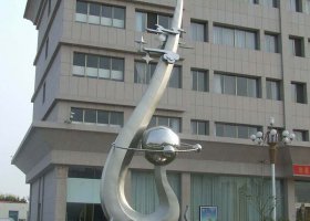 不锈钢日月星辰小区景观雕塑