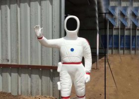 不锈钢宇航员人物雕塑