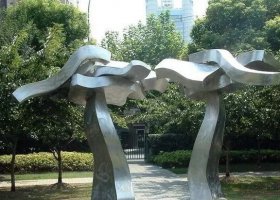 公园不锈钢抽象拱门雕塑