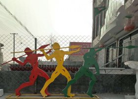 不锈钢标枪雕塑 