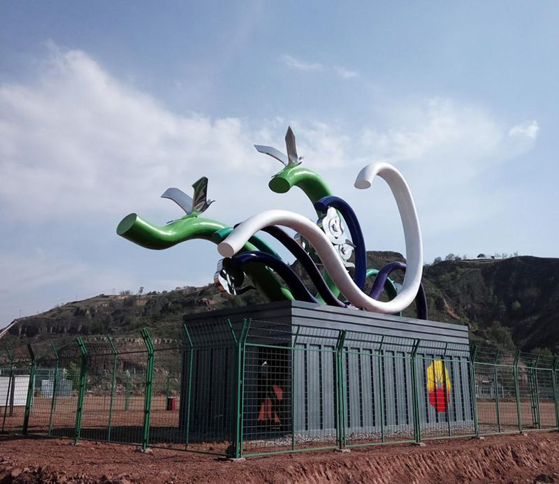 不锈钢祥云雕塑图片