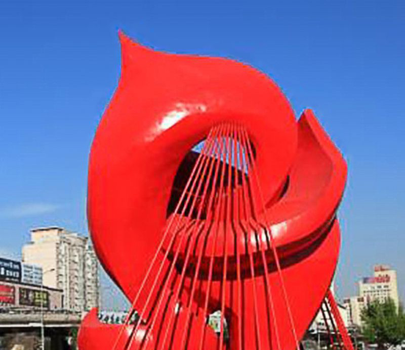 城市大型不锈钢抽象雕塑图片