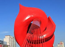 城市大型不锈钢抽象雕塑