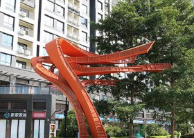 城市线条景观不锈钢雕塑