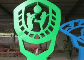 公园不锈钢剪纸童年雕塑