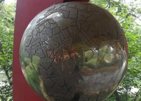 公园不锈钢金属球雕塑