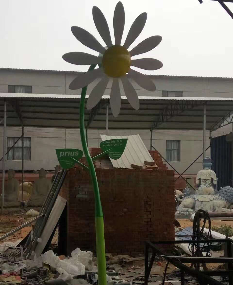 公园园林不锈钢小雏菊花朵雕塑图片