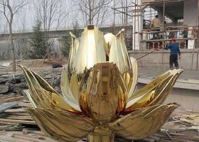 广场不锈钢莲花雕塑