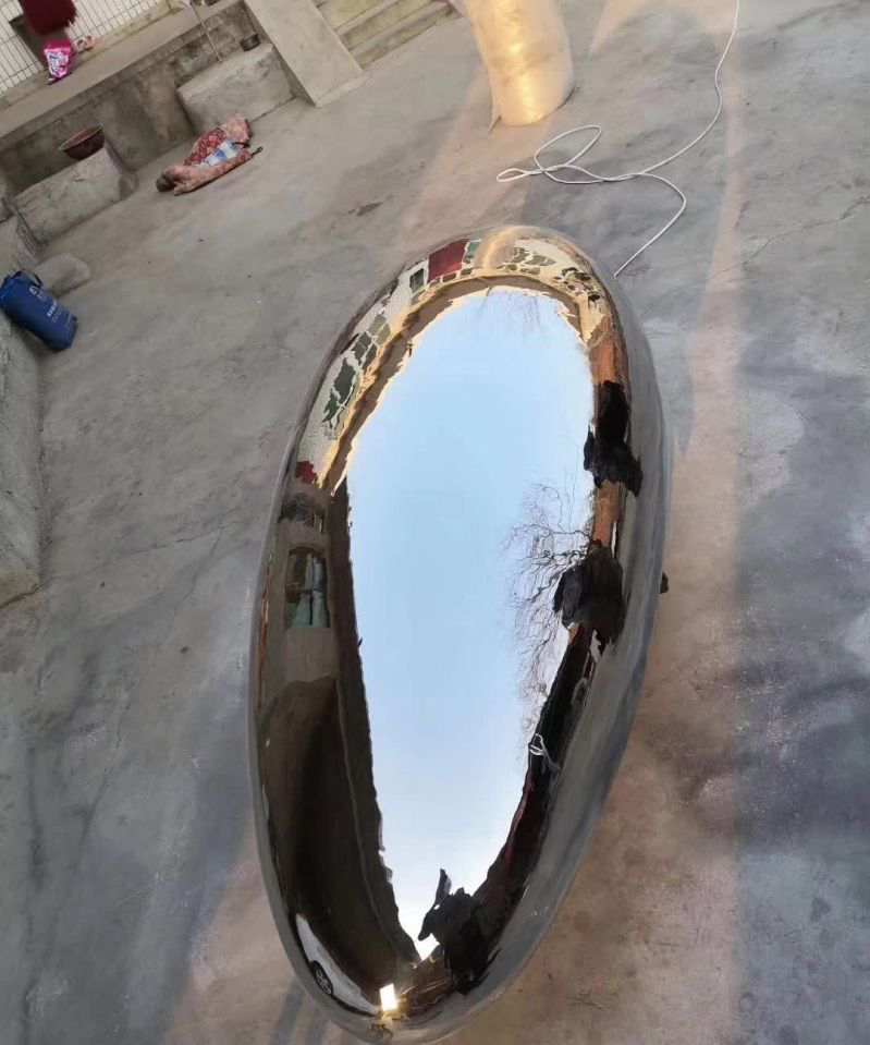 公园不锈钢水滴景观雕塑图片