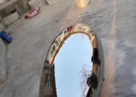 公园不锈钢水滴景观雕塑