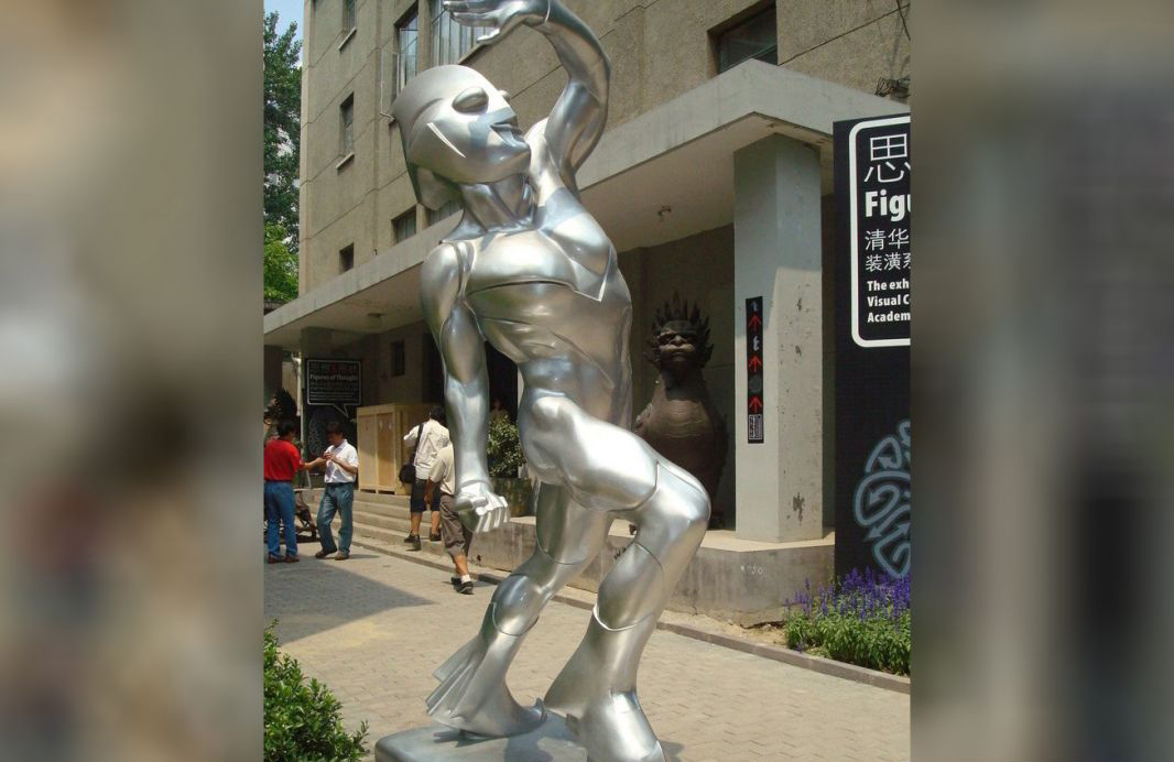 不锈钢奥特曼卡通人物雕塑图片