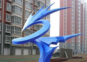 不锈钢烤漆小区景观雕塑