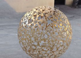 不锈钢镂空球雕塑