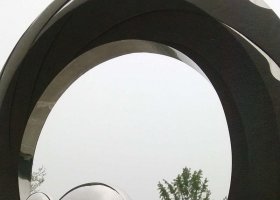 不锈钢抽象海浪雕塑