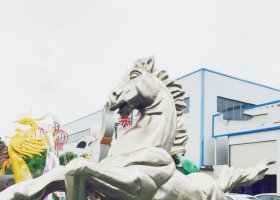 公园不锈钢奔马雕塑