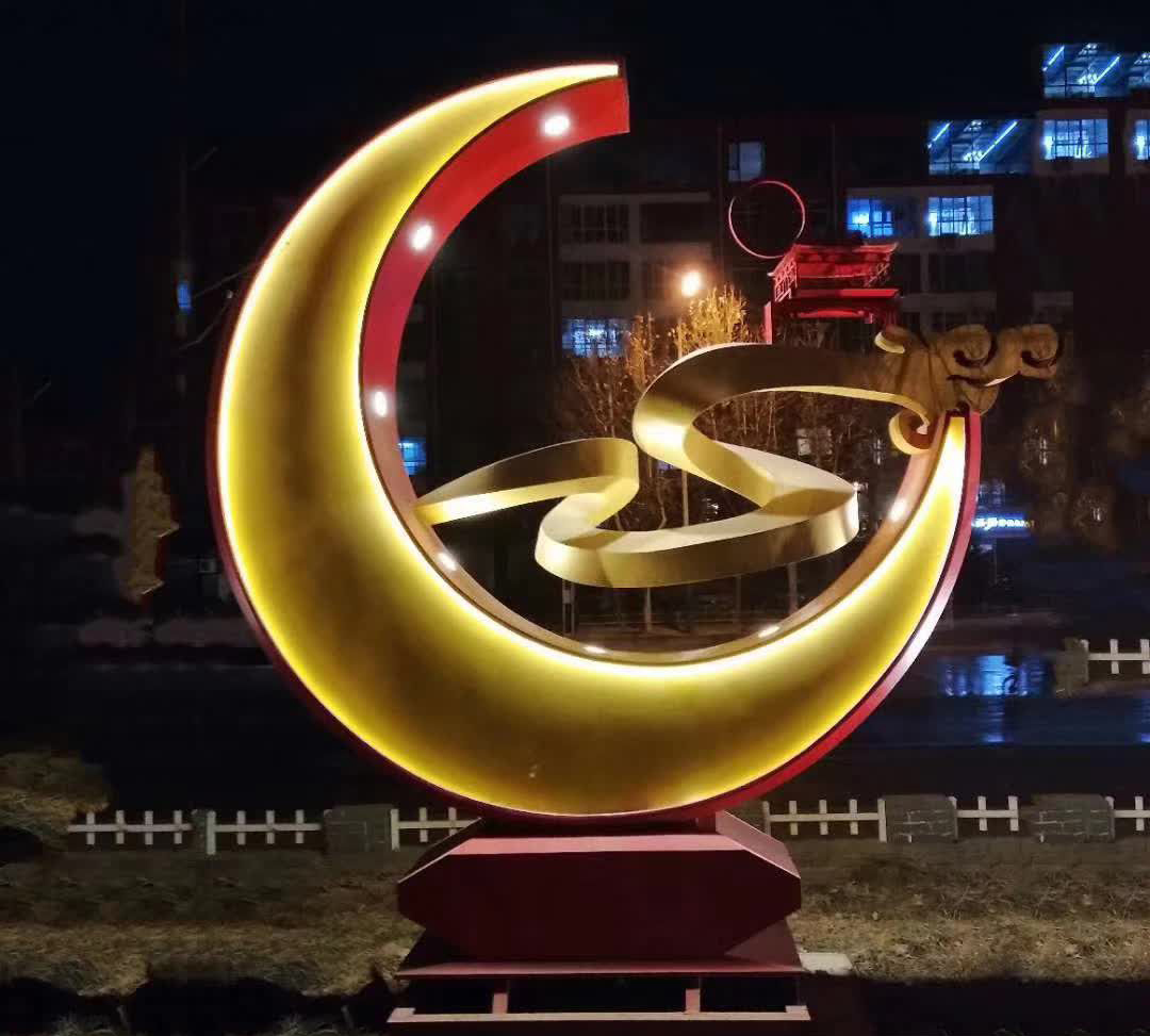 不锈钢发光景观标志图片