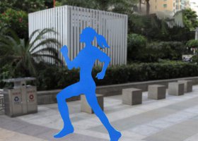 不锈钢健跑抽象剪影人物雕塑 