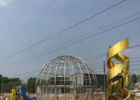 不锈钢镂空地球雕塑