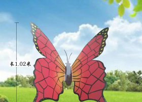 不锈钢铁艺仿真蝴蝶雕塑