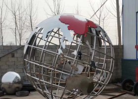 不锈钢铁艺镂空球雕塑