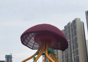 城市不锈钢蘑菇景观雕塑
