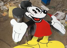 不锈钢公园米奇卡通雕塑