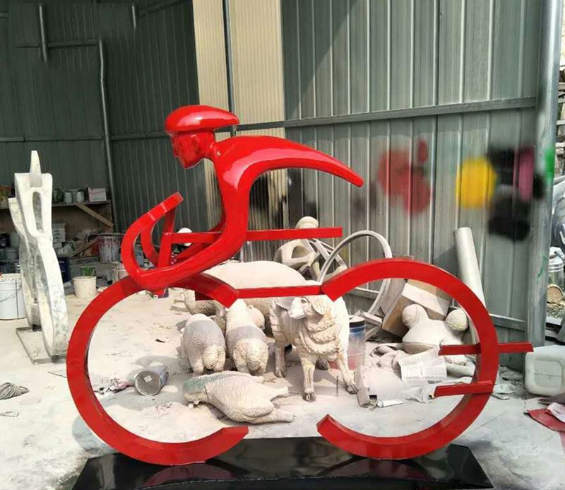 不锈钢抽象广场景观雕塑图片