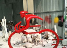 不锈钢抽象广场景观雕塑