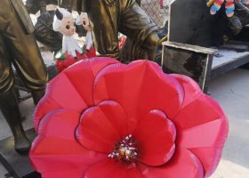 不锈钢锻造花朵雕塑广场景观雕塑