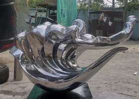 不锈钢海浪景观雕塑