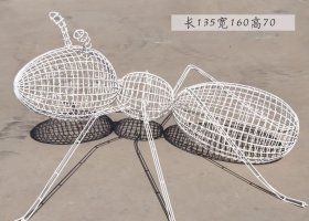 不锈钢镂空动物蚂蚁雕塑 