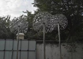 城市不锈钢蒲公英雕塑 
