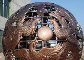 广场不锈钢球雕塑