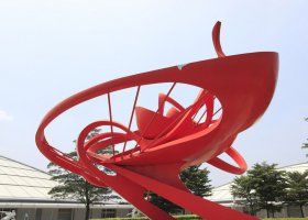 广场不锈钢绽放景观雕塑