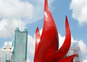 贵市不锈钢抽象孔雀雕塑