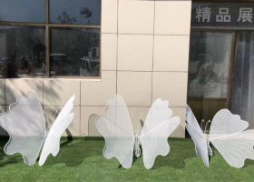 不锈钢编织镂空蝴蝶雕塑