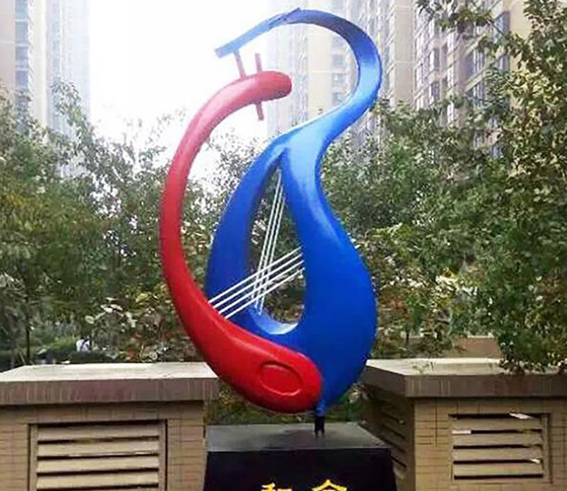 不锈钢和合小区景观雕塑图片