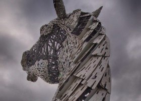 不锈钢马头广场雕塑
