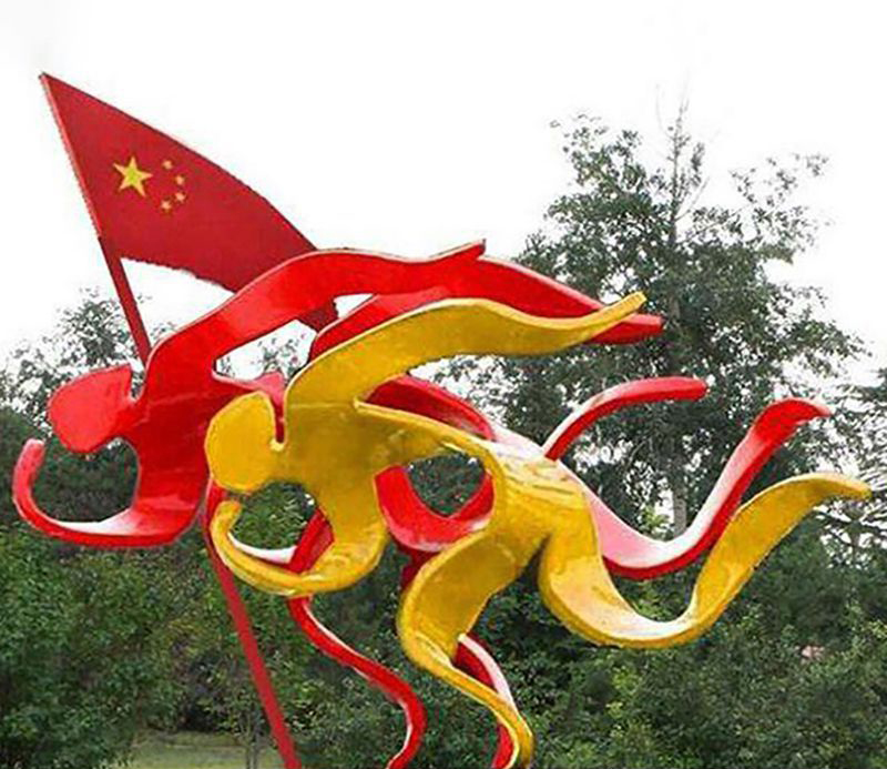 奔跑不锈钢雕塑图片