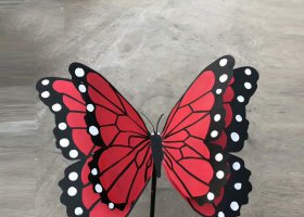 不锈钢彩色喷漆蝴蝶雕塑