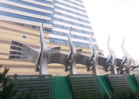 不锈钢广场飞鸟雕塑