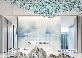 不锈钢山河万里景观雕塑