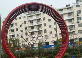 不锈钢圆环雕塑