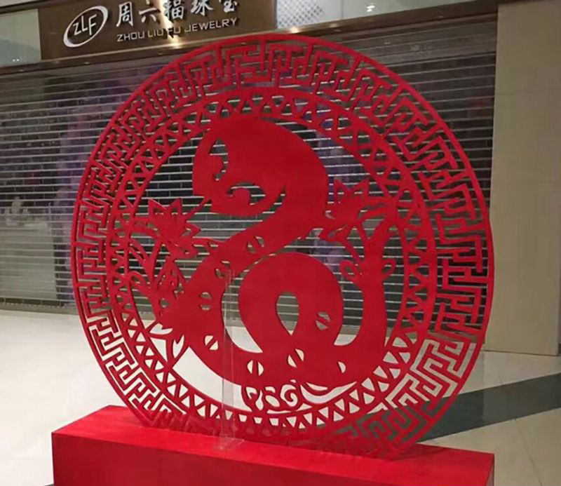 公园剪纸不锈钢雕塑图片