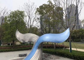 不锈钢抽象小区雕塑