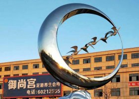 不锈钢大雁雕塑