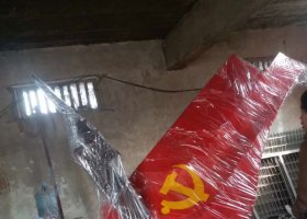 不锈钢党旗标志雕塑